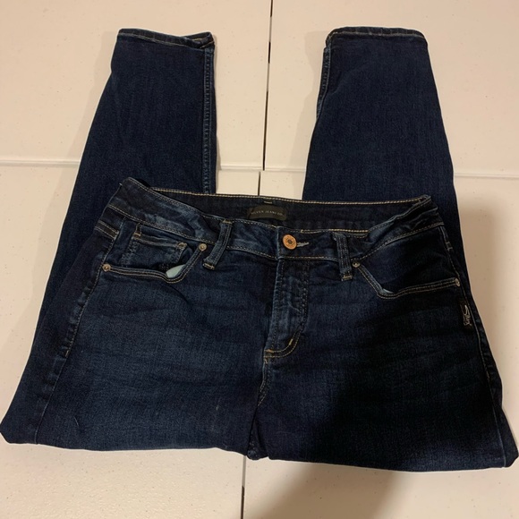 Silver Jeans Denim - Silver Jeans Avery Skinny Crop Mid Rise Women’s Size 31 Inseam 25” Dark Wash
